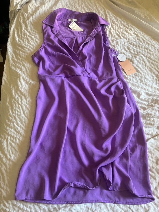 Wilfred Dresses & Skirts - Wilfred Bright Purple Sleeveless Collared Dress
